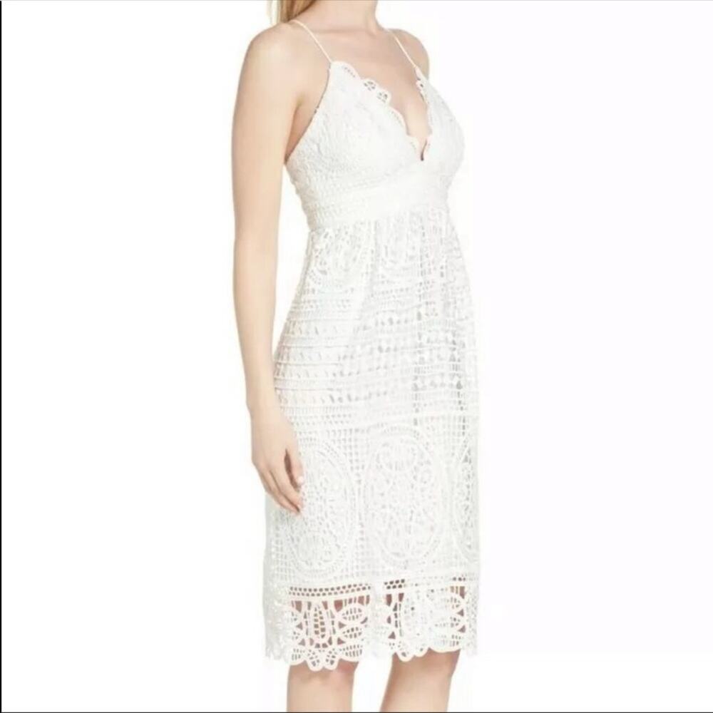 Bardot NWT white lace crochet lace bridal winter dress